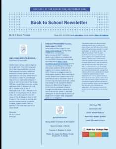 OLR School Newsletters: 2023-2024 School Year