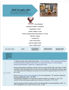 OLR School Newsletters: 2023-2024 School Year